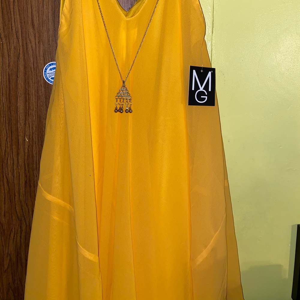 Bright yellow Plus Size Women’s Dress